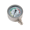 0~100kPa All Stainless Steel Liquid Filled Vibration Resistant Pressure Gauge 