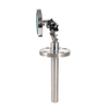 Industrial Adjustable Angle Bimetal Thermometer with 316SS Thermowell 100mm Dial