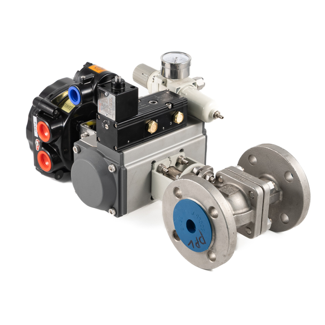 Pneumatic Stainless Steel On-off Ball Valve with Flange Connection